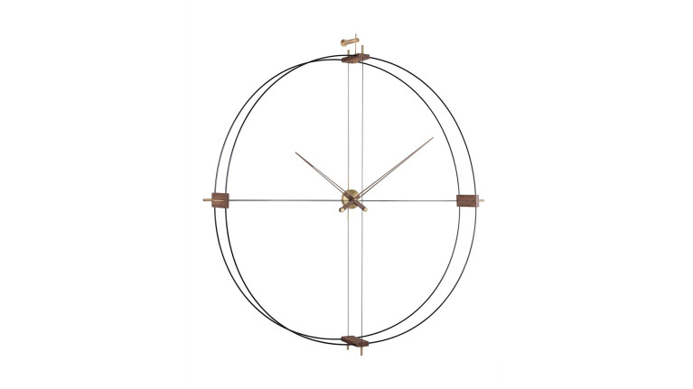 Horloge murale DEL - Grande horloge murale DEL au design avant-gardiste. Dim : Ø130 cm x H.140 cm