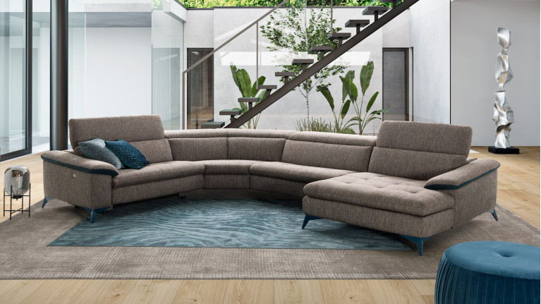 Canapé d'angle dormeuse MONZA - Canapé ultra configurable pour répondre aux mieux à vos besoins et vos attentes.